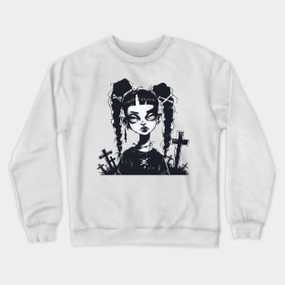 goth grave yard girl Crewneck Sweatshirt